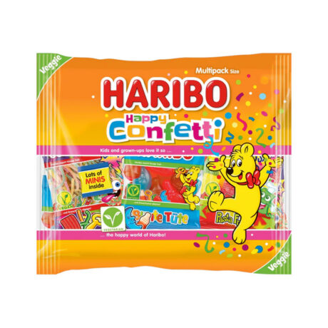 Bonbons Haribo Happy Confetti Veggie – 16 sachets – 350 g